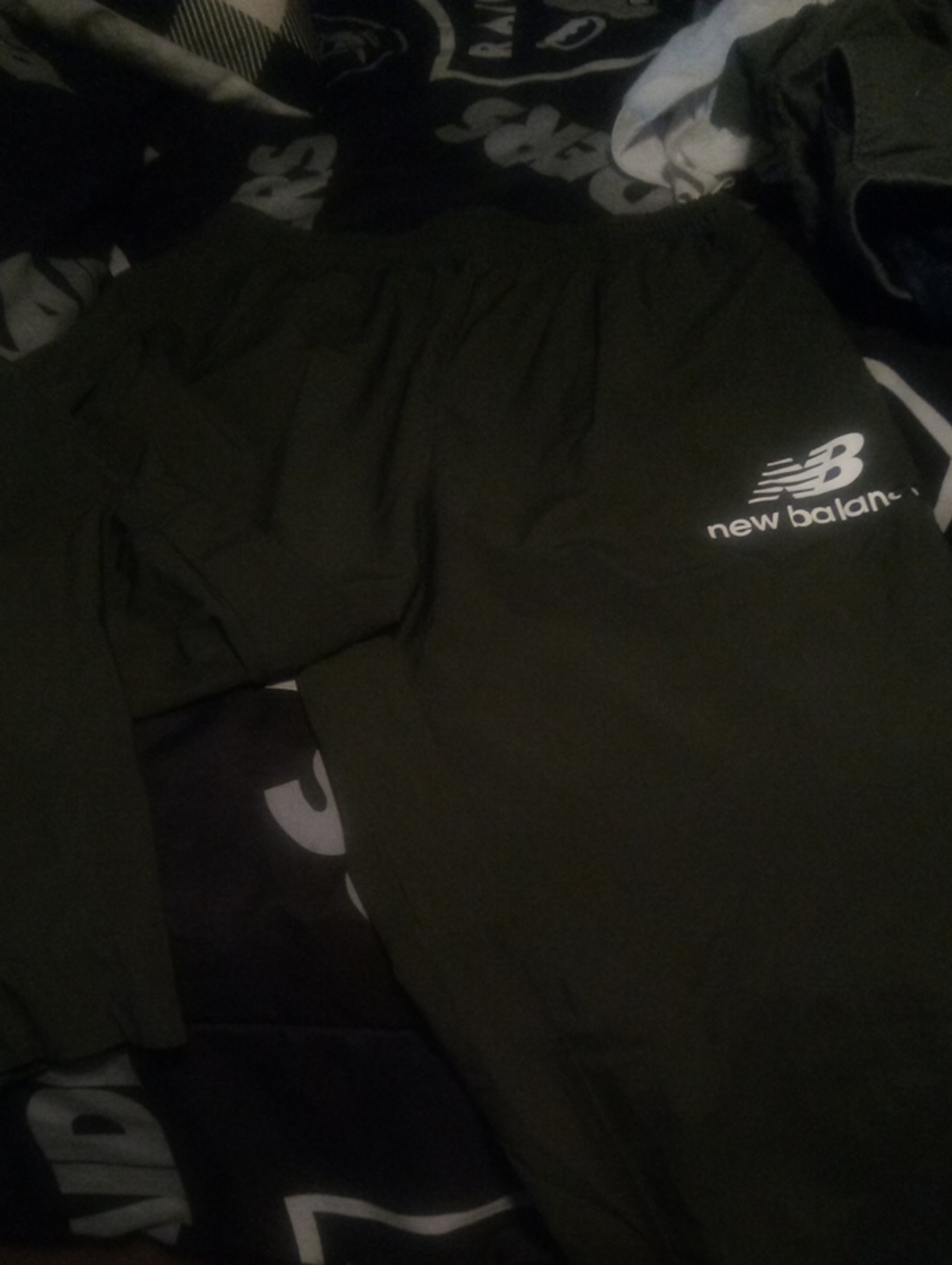 New Balance Olive Green Mens  Jogger Pants with White Logo